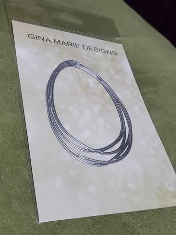 Gina Marie Metal cutting die - swirly Egg Wreath