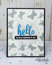 Load image into Gallery viewer, Gina Marie stencil 6x6 - Swiss dots and butterflies