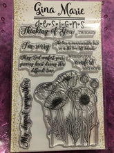 Load image into Gallery viewer, Gina Marie Clear stamp set - Sympathy Poppies