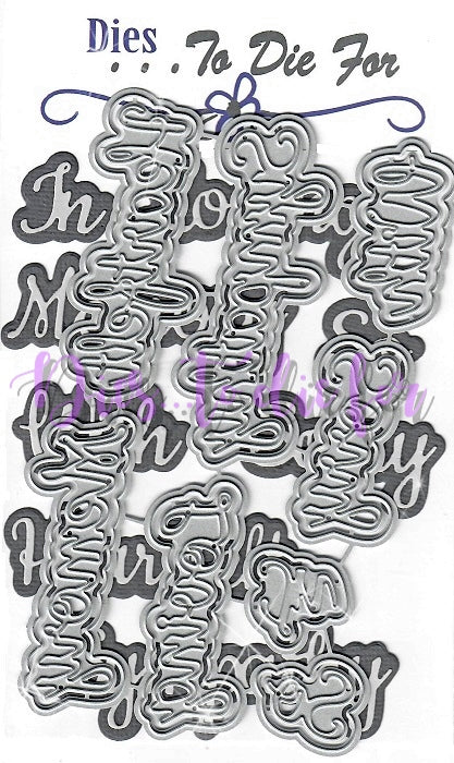 Dies ... to die for LLC metal cutting die - Sympathy words - Seasonal words with shadow