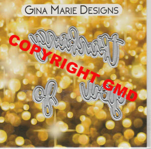 Gina Marie Metal cutting die - Thinking of you word
