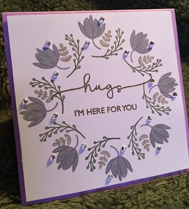 Gina Marie Clear stamp set - Thoughtful sentiments with flowers