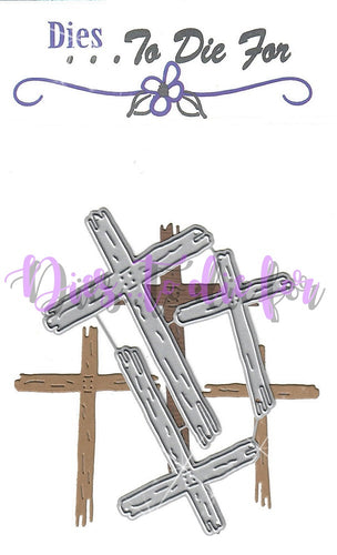 Dies ... to die for metal cutting die - Three wooden crosses