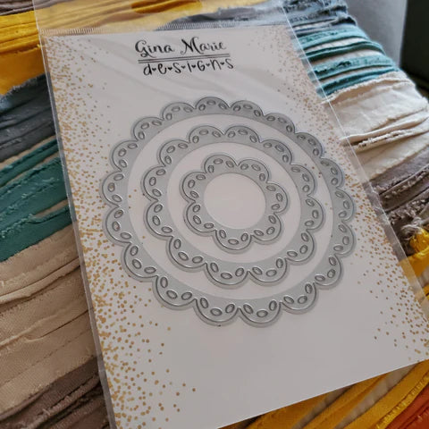 Gina Marie Metal cutting die -Thick stitch circle