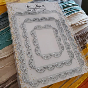 Gina Marie Metal cutting die -Thick stitch rectangle