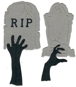 Dies ... to die for metal cutting die - Tombstones / Gravestone & Zombie hands