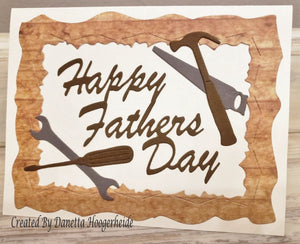Dies ... to die for metal cutting die - Happy Father's Day word