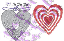 Load image into Gallery viewer, Dies ... to die for metal cutting die - Torn Edge Heart nesting set