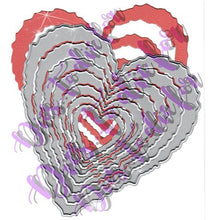 Load image into Gallery viewer, Dies ... to die for metal cutting die - Torn Edge Heart nesting set