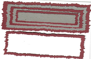 Dies ... to die for metal cutting die - Torn edge title rectangle blocks