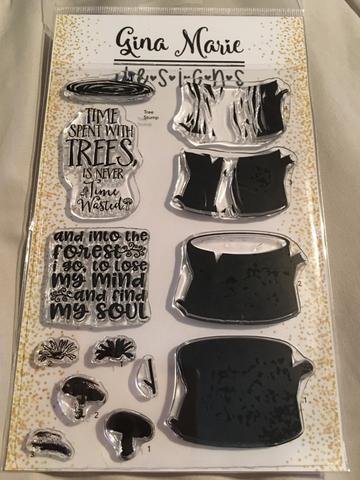 Gina Marie Clear stamp set - Tree stump