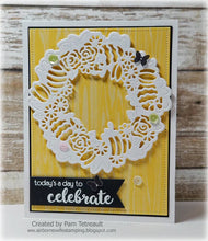 Load image into Gallery viewer, Gina Marie Metal cutting die - Tulip and Easter Egg wreath
