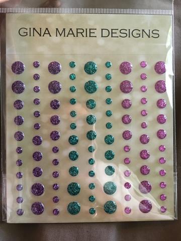 Gina Marie Enamel Dots set - Unicorn Sparkle glitter