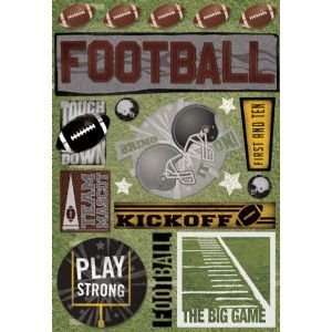 Karen Foster Cardstock Sticker - kick off football