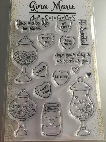 Gina Marie Clear stamp set - Valentine Candy