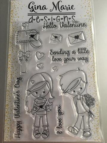 Gina Marie Clear stamp set - Valentine Mail