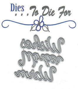 Dies ... to die for metal cutting die - Warm Winter Wishes word title