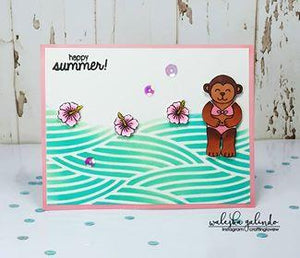 Gina Marie stencil 6x6 - Wave Drift pattern