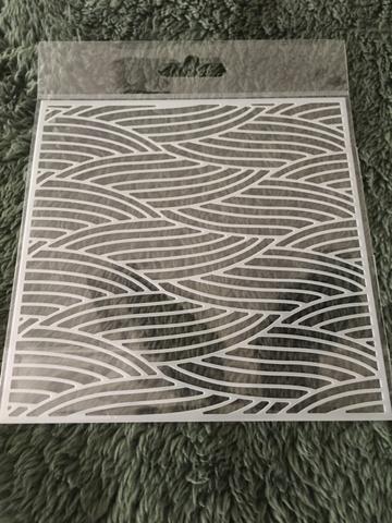 Gina Marie stencil 6x6 - Wave Drift pattern