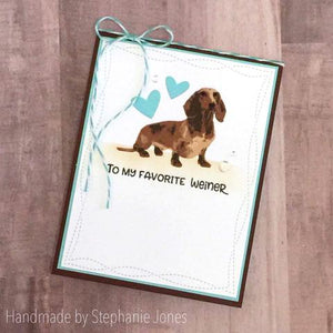 Gina Marie Clear stamp set - Dog - Weiner layered
