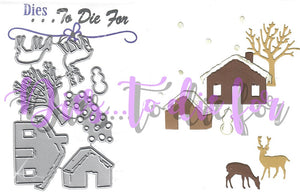 Dies ... to die for metal cutting die - Winter Farmhouse set