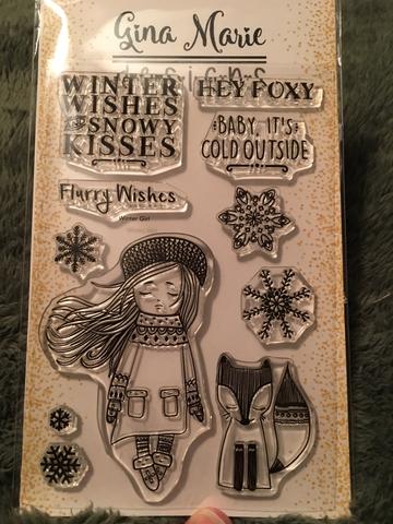 Gina Marie Clear stamp set - Winter Girl