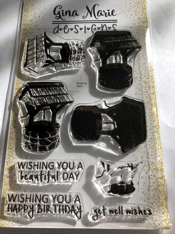 Gina Marie Clear stamp set - Wishing well layered