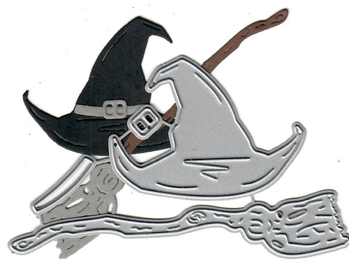 Dies ... to die for metal cutting die - Witch hat & broom