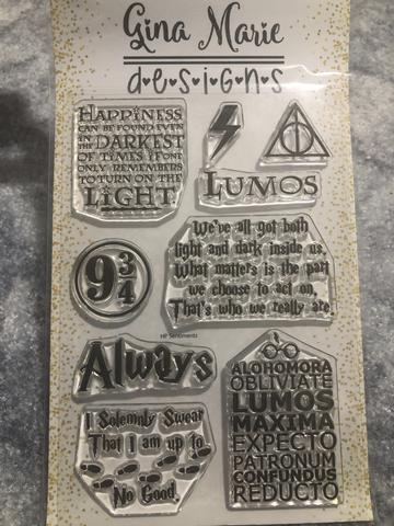 Gina Marie Clear stamp set - Wizard potter theme - Harry