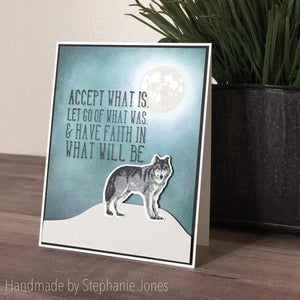 Gina Marie Clear stamp set - Wolf layered