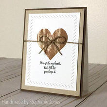 Load image into Gallery viewer, Gina Marie Clear stamp set - Wood grain Heart