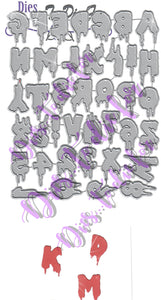 Dies ... to die for metal cutting die - Zachary's Alphabet - Dripping letters